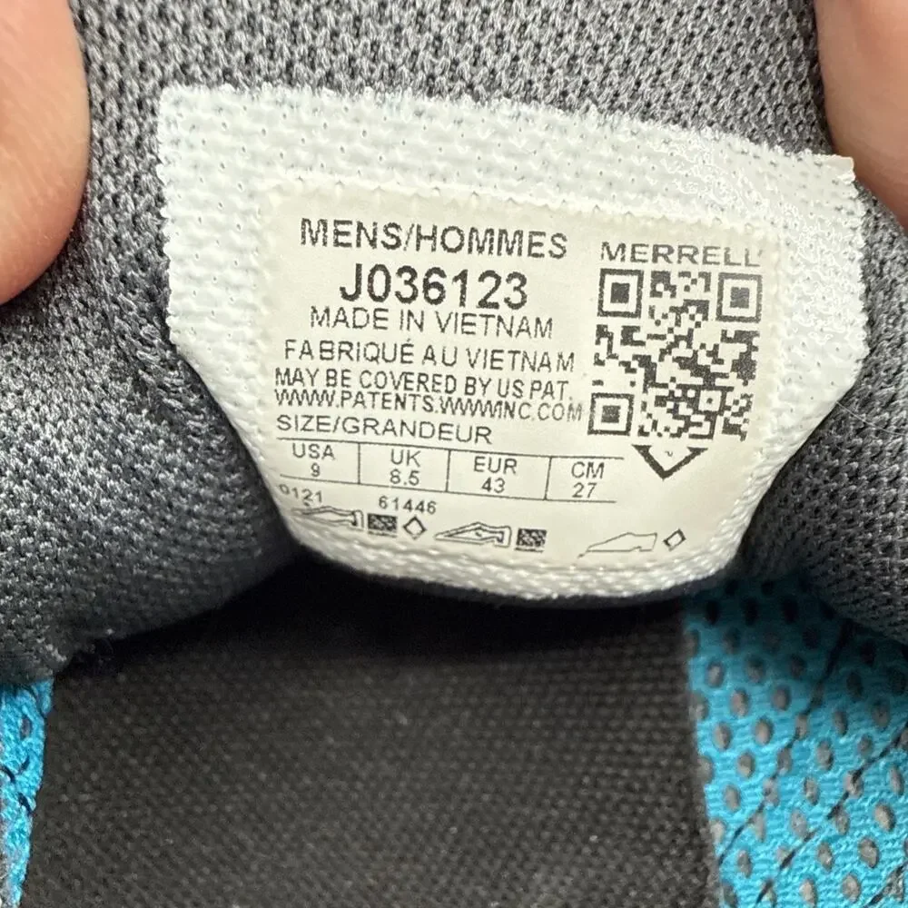 Merrill Riverbed 3 Hiking Shoes Gray/blue Men’s Size 9